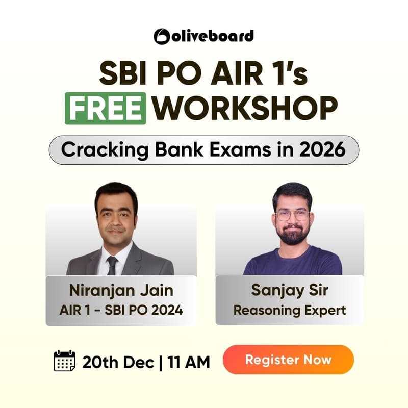 Cover Image for SBI PO AIR 1’s Free Workshop - Cracking Bank Exams in 2026