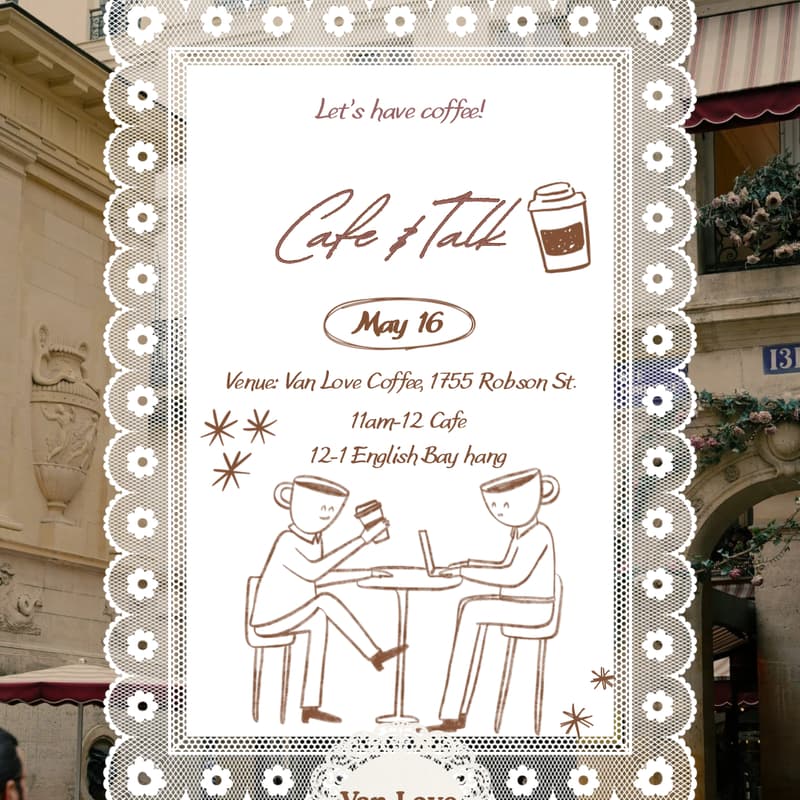 Cover Image for Ladies Cafe & Chat @VanLove Sushi & More☕️