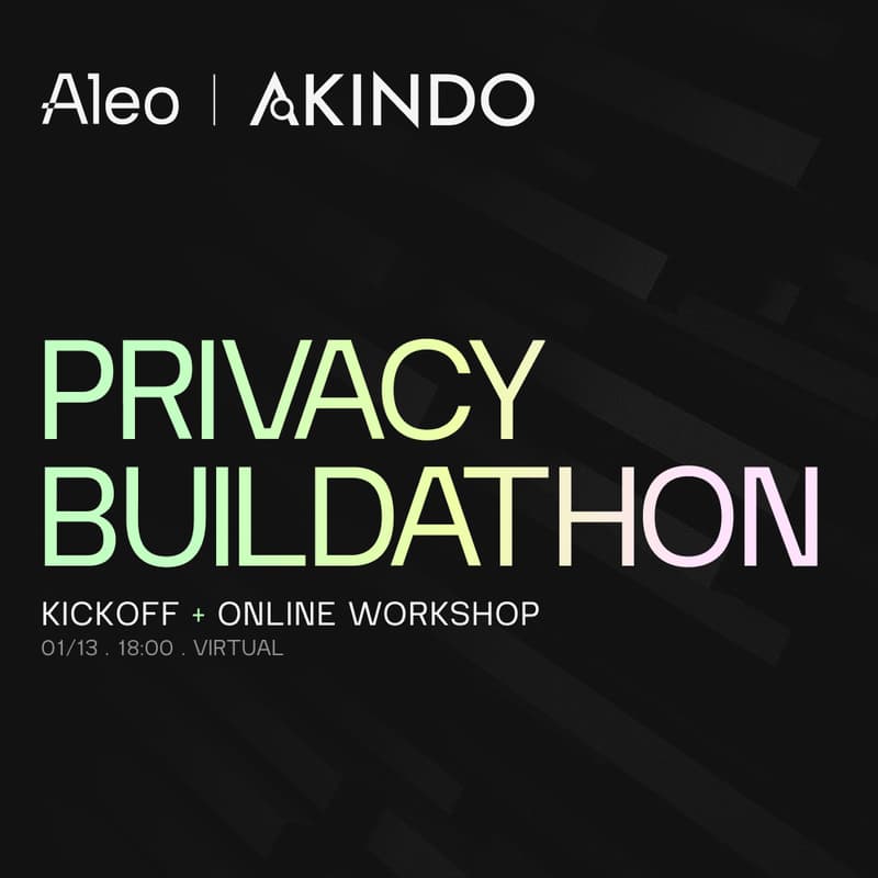 Cover Image for Aleo x AKINDO Buildathon Kickoff & Online Workshop