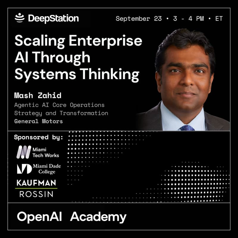 Cover Image for OpenAI Academy x DeepStation: Scaling Enterprise AI Through Systems Thinking