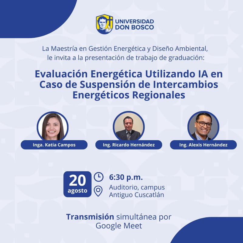 Cover Image for Presentación trabajo de graduación: Evaluación energética utilizando IA en caso de suspensión de intercambios energéticos regionales