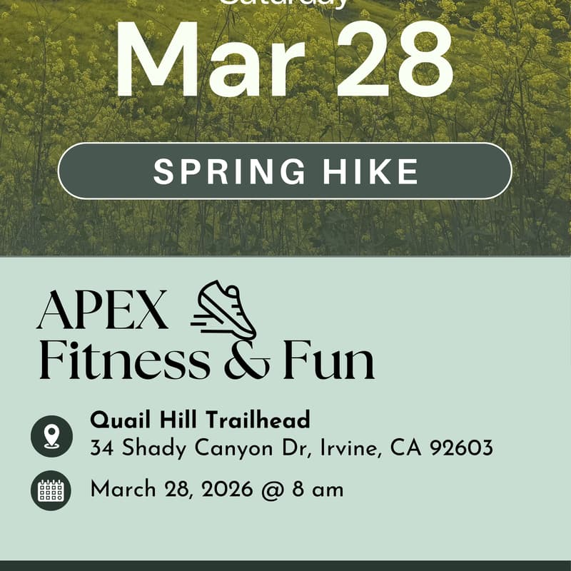 Cover Image for APEX Fitness & Fun: Quail Hill Trailhead