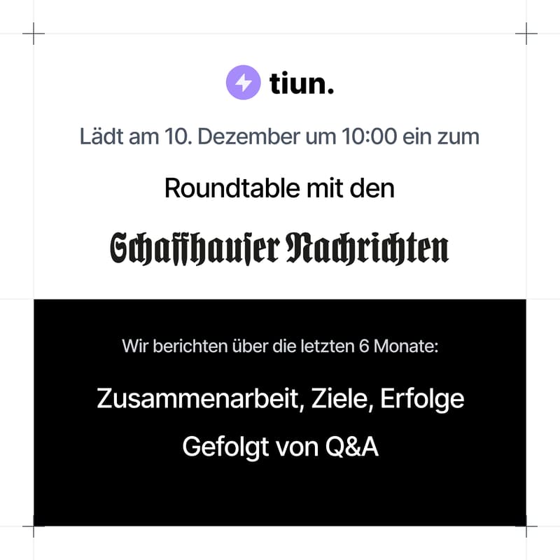 Cover Image for Roundtable: tiun. x Schaffhauser Nachrichten