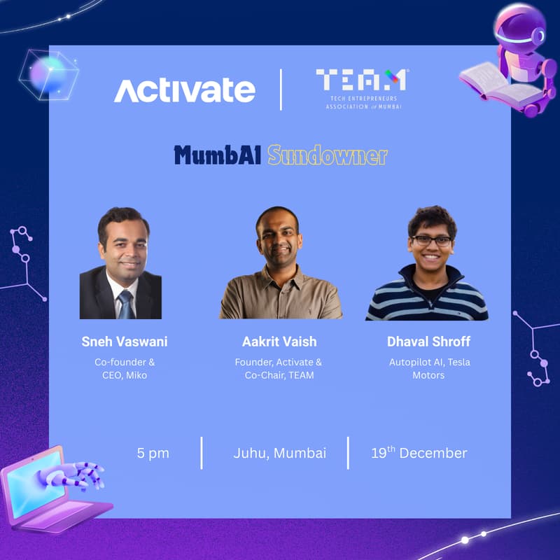 Cover Image for MumbAI Sundowner: Physical AI x Robotics with Tesla AI & Miko