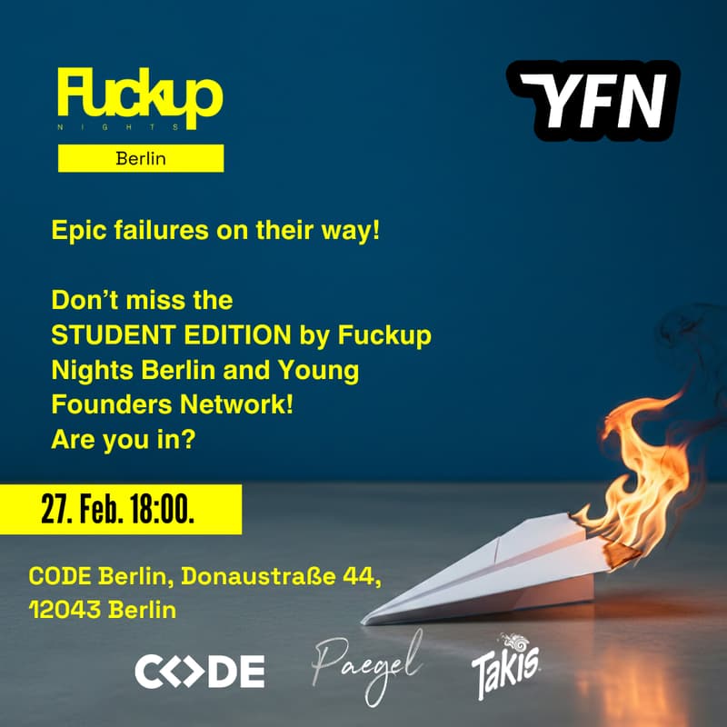 Cover Image for Fuckup Nights Berlin – STUDENT EDITION