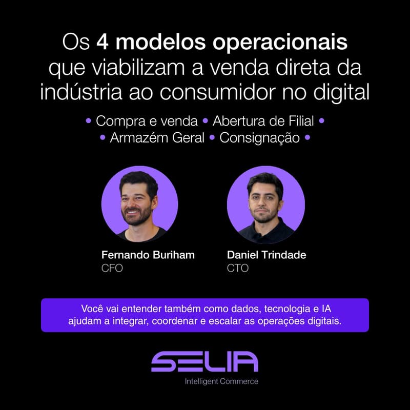 Cover Image for Webinar Os 4 modelos operacionais que viabilizam a venda direta da indústria ao consumidor no digital