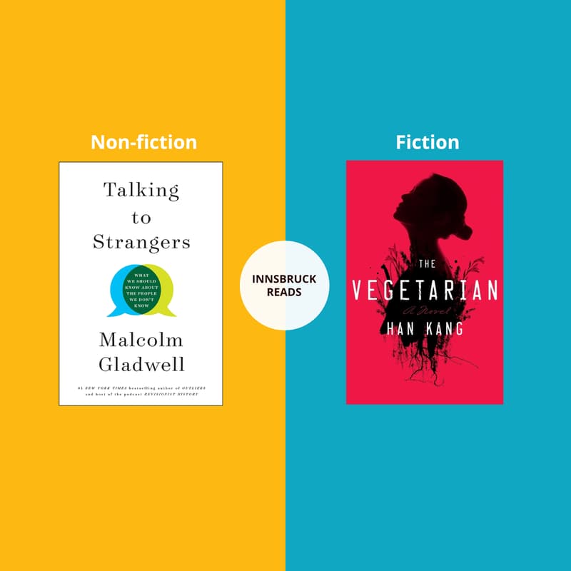 Cover Image for Monthly Monday Book Club: The Vegetarian & Talking to Strangers