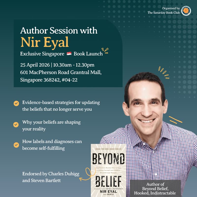 Cover Image for Author Session with Nir Eyal: Beyond Belief: The Science-Backed Way to Stop Limiting Yourself and Achieve Breakthrough Results