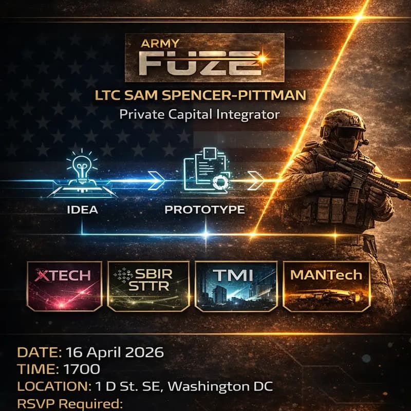 Cover Image for Frontier House D.C: Army FUZE Pipeline Event with LTC Sam Spencer-Pittman