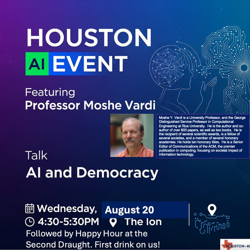 Cover Image for Houston AI Feature Presentation on AI & Democracy
