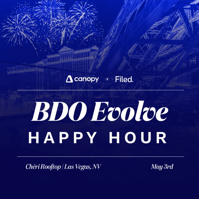 Cover Image for BDO Evolve Happy Hour: Canopy x Filed