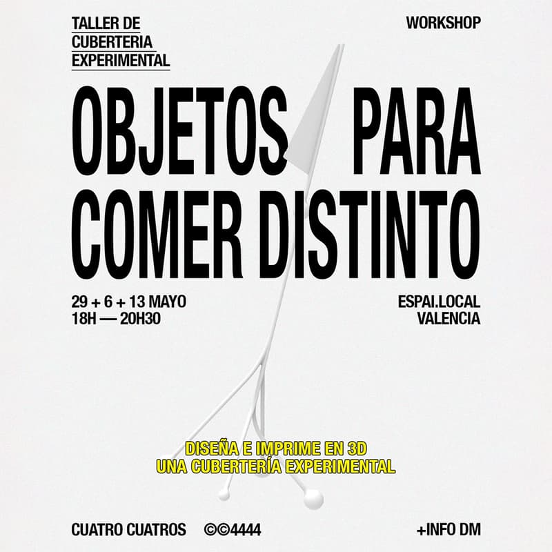 Cover Image for Workshop de 3 Días: Taller de cubertería experimental con Cuatro Cuatros