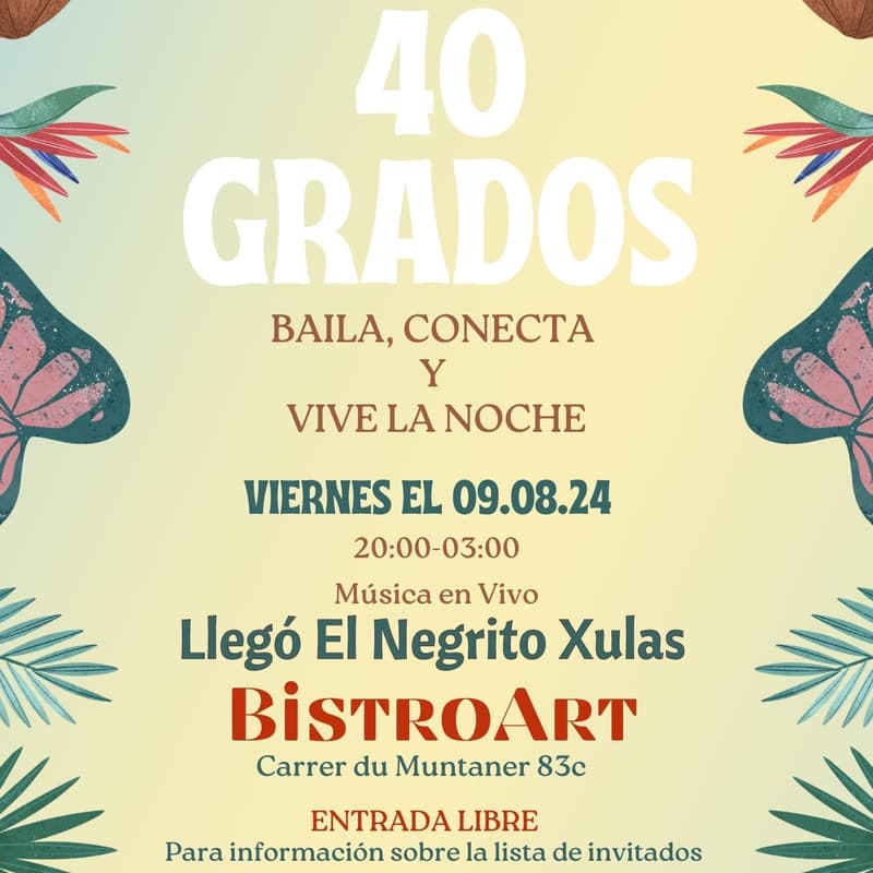 Foto de portada de 40 GRADOS @Bistro Art