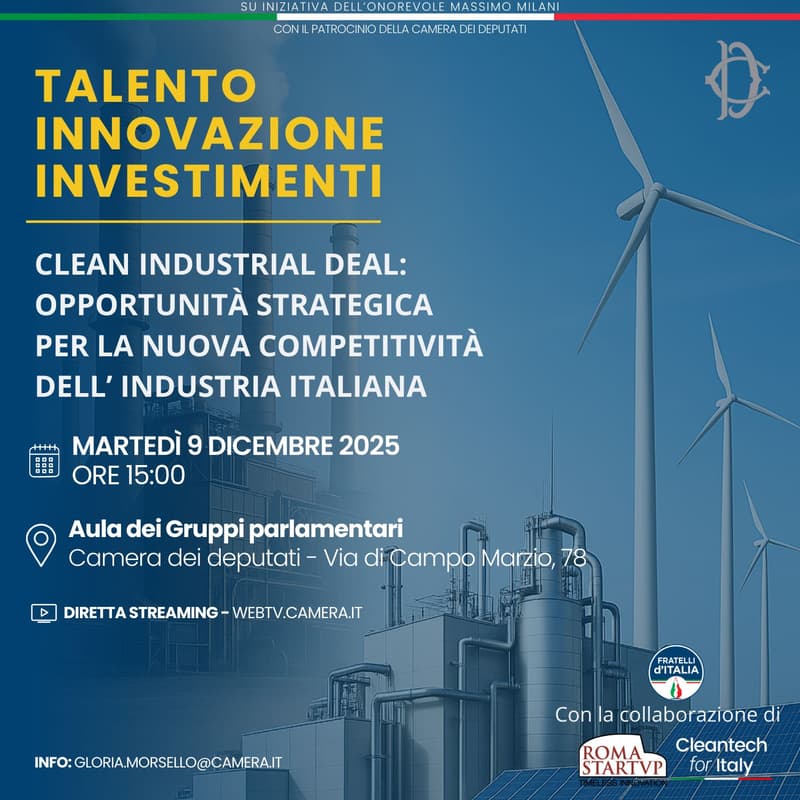 Cover Image for Talento, Innovazione, Investimenti: L'opportunità Nazionale del Clean Industrial Deal