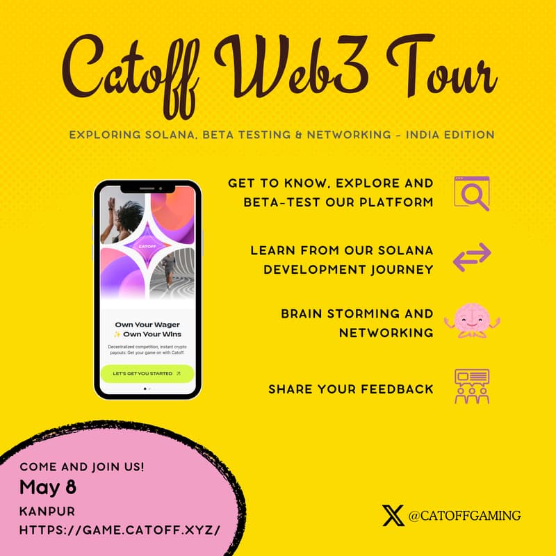 Cover Image for Catoff Web3 Tour: Exploring Solana, Crypto Gaming & Networking -  Kanpur Edition