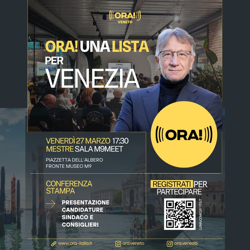 Cover Image for Conferenza stampa: ORA! una lista per Venezia