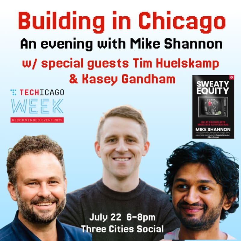 Cover Image for Book Launch: 'Sweaty Equity' Book by Mike Shannon [Chicago Tech Week 2025]
