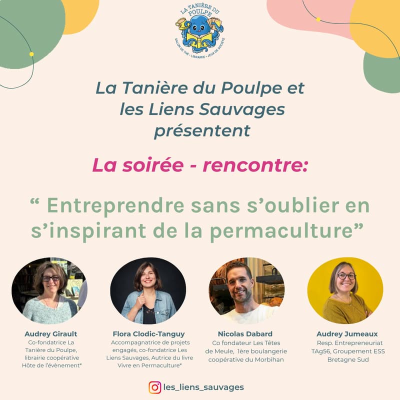 Cover Image for Entreprendre sans s’oublier en s’inspirant de la permaculture — Soirée Rencontre