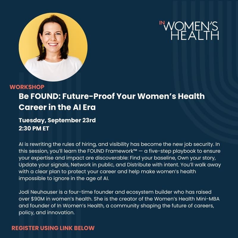 Cover Image for Be FOUND: Future-Proof Your Women’s Health Career in the AI Era