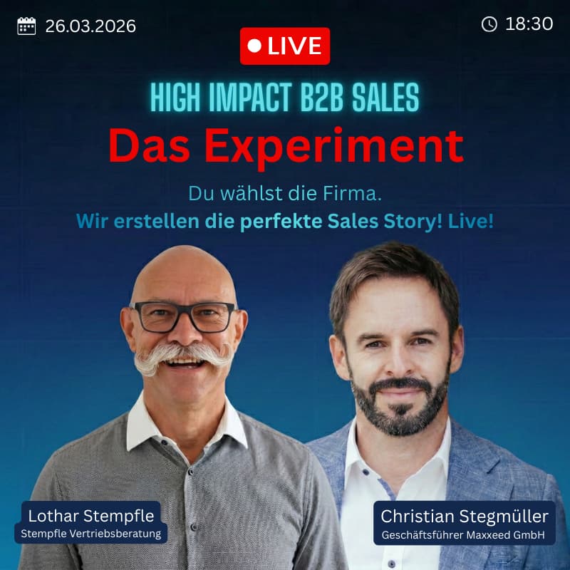 Cover Image for High Impact B2B Sales - DAS EXPERIMENT | Live Webinar