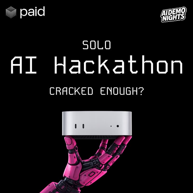 Cover Image for AI Hackathon: Build Solo, 3 Hours, Mac Mini Prize - Cracked Enough?