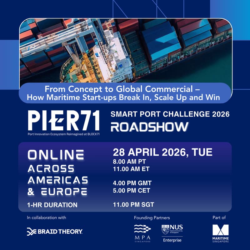 Cover Image for PIER71 Smart Port Challenge 2026 Virtual Roadshow
