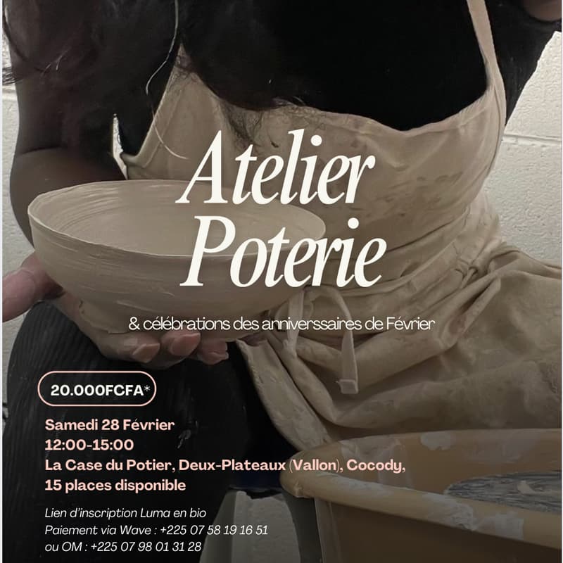 Image de couverture pour Atelier Poterie
