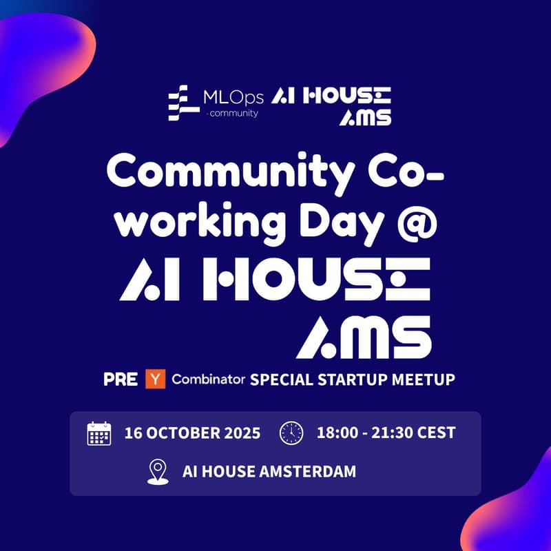 Cover Image for Community Co-working Day at the AI House Amsterdam (Pre Special startup meetup)