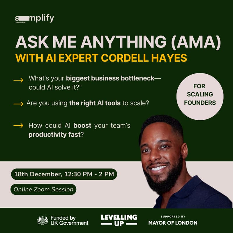 Cover Image for Online AMA session for scaling founders with Cordell Hayes