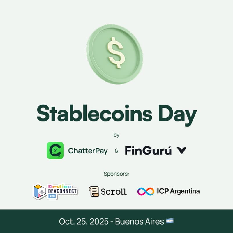 Cover Image for Devconnect: Aprenda sobre stablecoins con ChatterPay y FinGurú