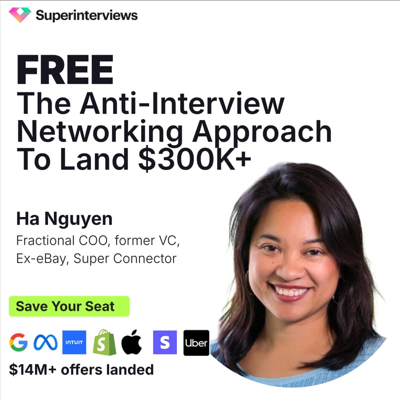 Cover Image for The Anti-Interview Networking Approach To Land $300K+ Roles: FREE WORKSHOP