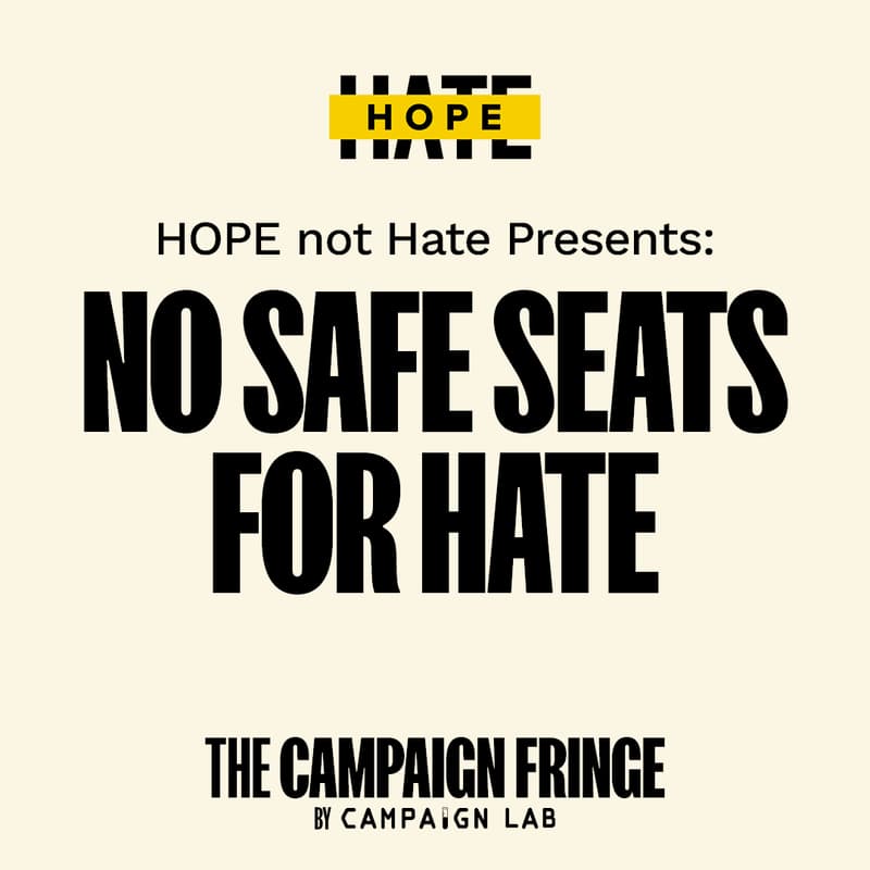 Cover Image for No Safe Seats for Hate - A Practical Strategy Session to Stop Reform @ THE CAMPAIGN FRINGE