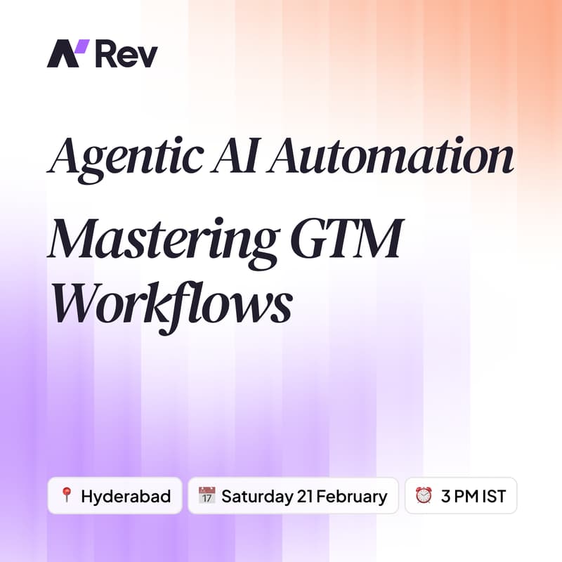 Cover Image for Agentic AI Automation: Master GTM Workflows - Hyderabad
