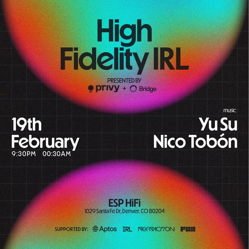 Cover Image for High Fidelity IRL presented by Privy and Bridge