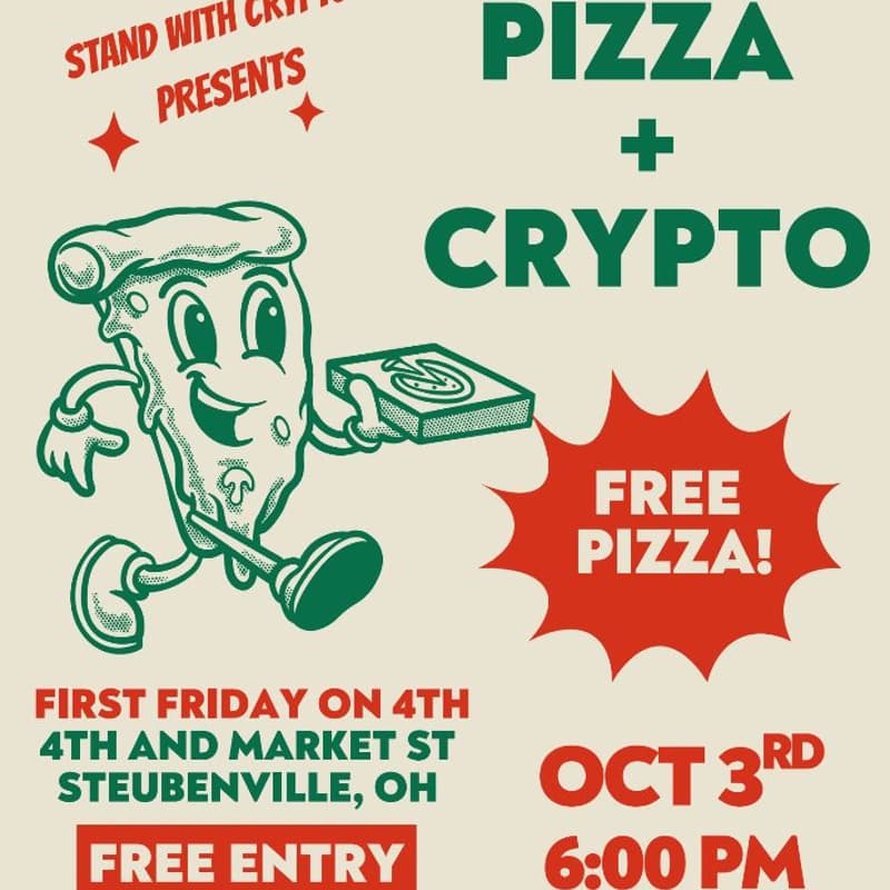 Cover Image for Pizza + Crypto at First Friday on 4th