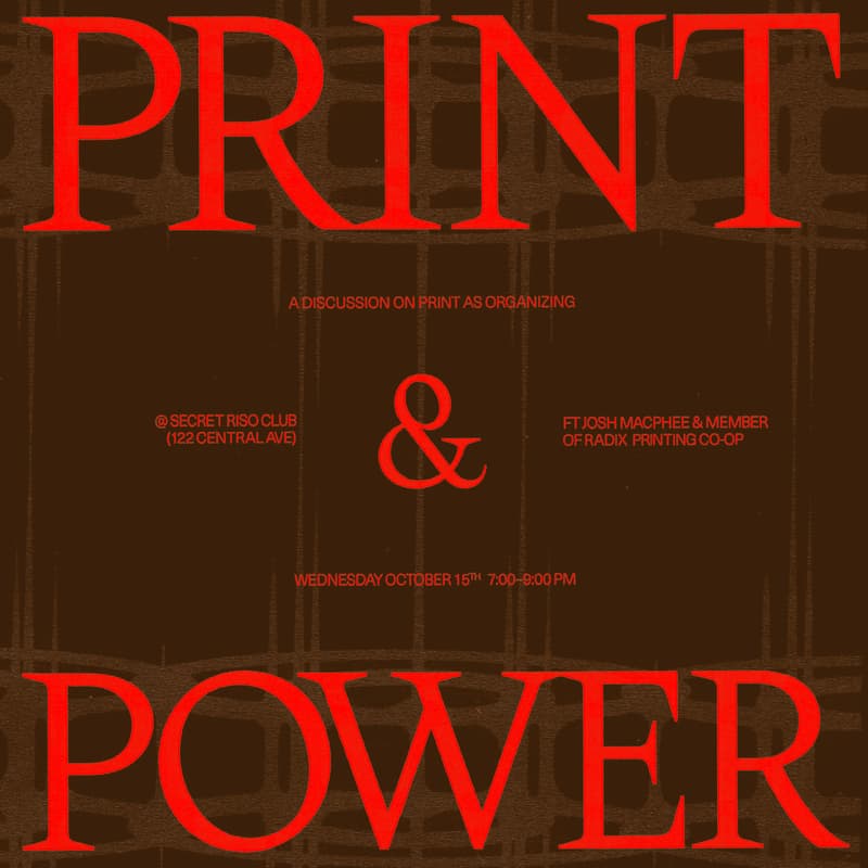 Cover Image for Print & Power: A Discussion on Print as a tool for Organizing