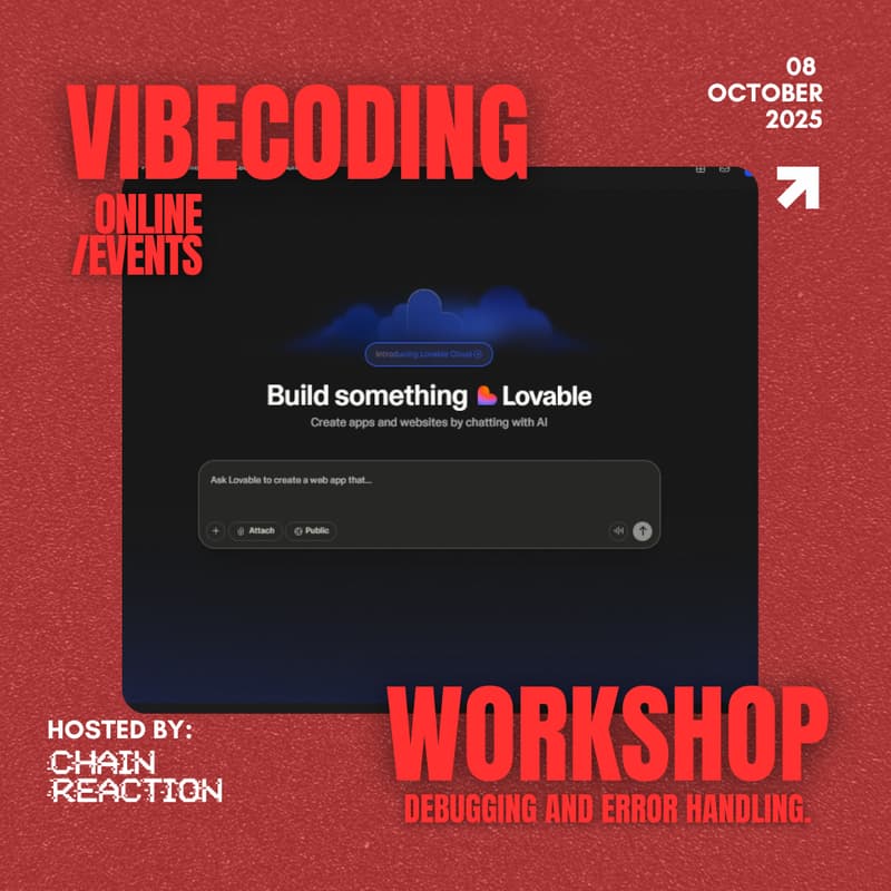 Cover Image for Vibe Coding Workshop: Debugging & Error Handling with Lovable + Supabase