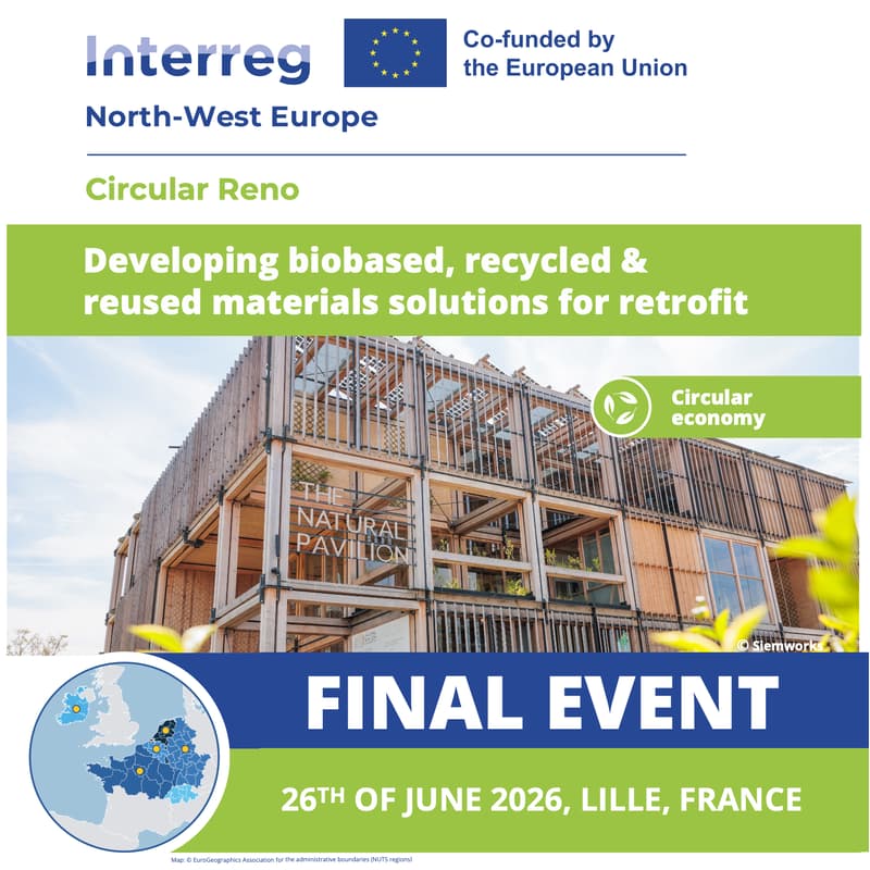 Cover Image for Accélérer la rénovation biosourcée en Europe / Scaling Up Bio-Based Renovation Across Europe - Circular Reno (Interreg NWE)