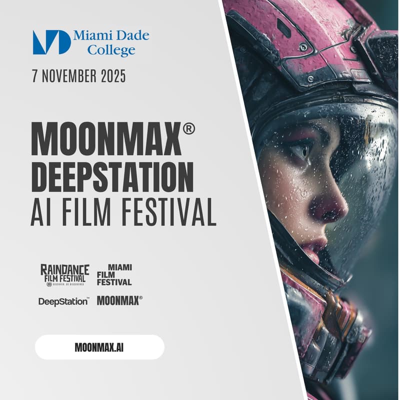Cover Image for AI Film Festival by DeepStation, Moonmax, Raindance Film Festival