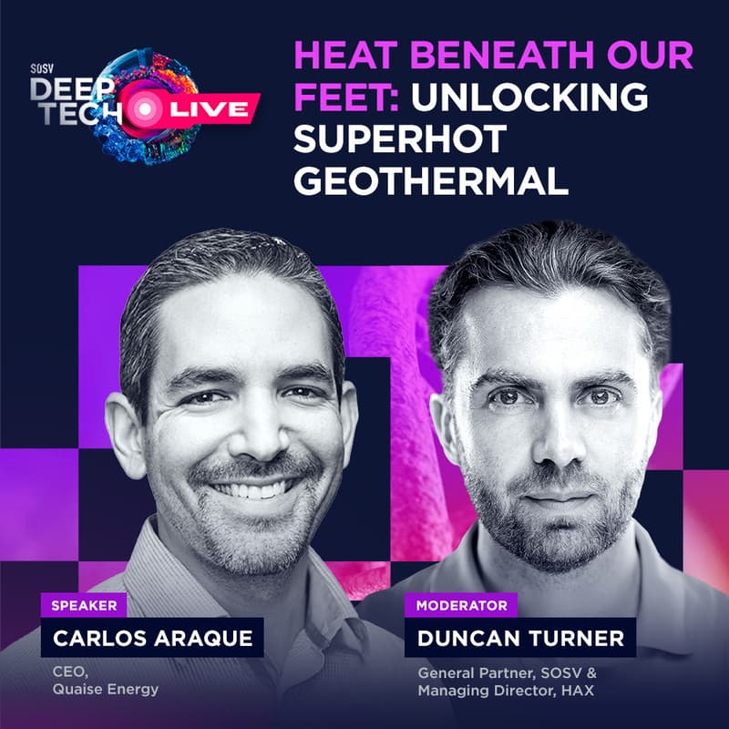 Cover Image for Heat Beneath Our Feet: Unlocking Superhot Geothermal with Carlos Araque, CEO, Quaise Energy (Virtual)