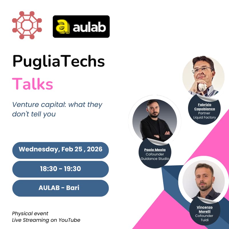 Cover Image for PugliaTechs Talks - Feb 2026 - Venture capital: what they don't tell you