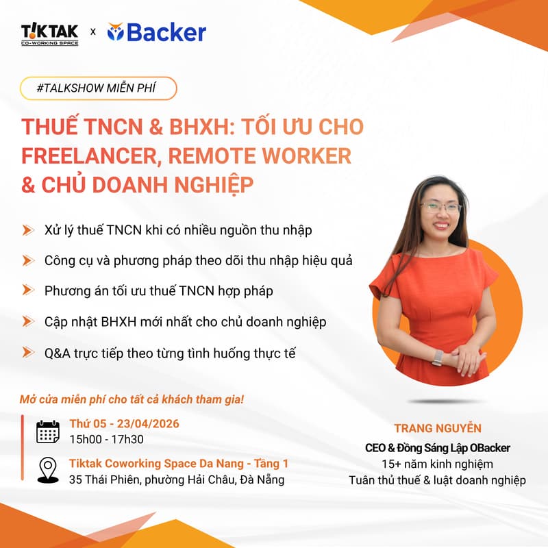 Cover Image for Thuế TNCN & BHXH: Tối ưu cho Freelancer, Remote Worker & Chủ Doanh Nghiệp