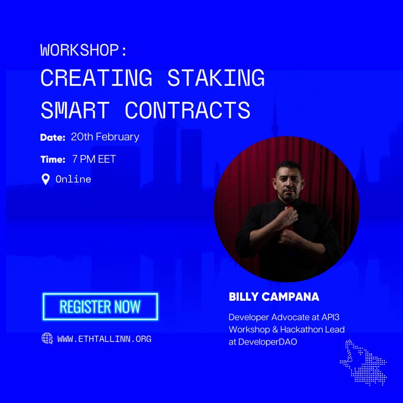 Cover Image for ETHTallinn Workshop: Staking Smart Contacts