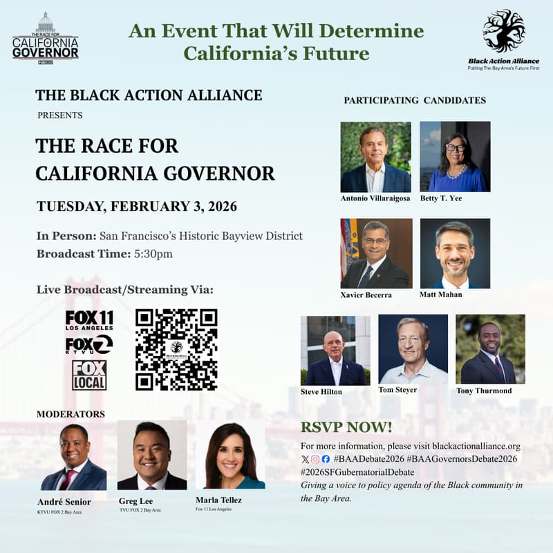 Cover Image for 2026 San Francisco Gubernatorial Debate