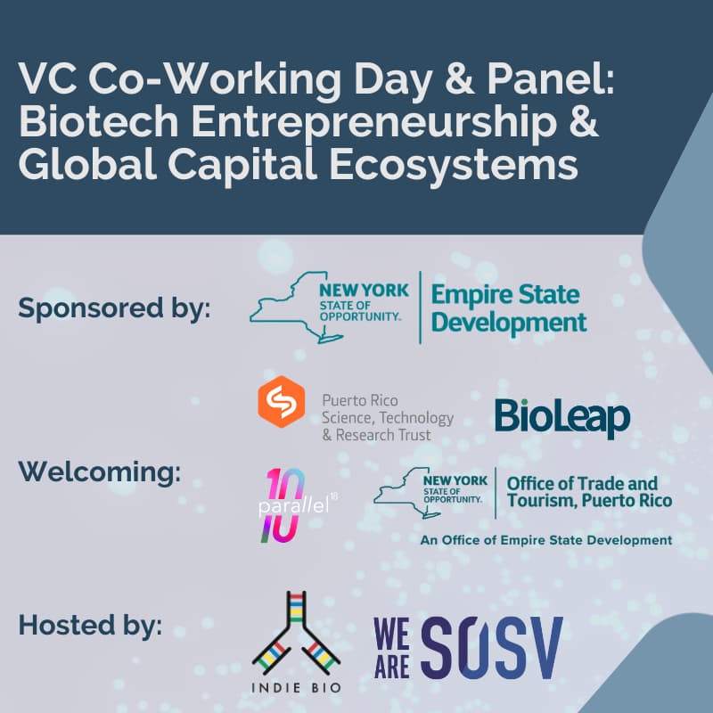 Cover Image for VC Co-Working Day & Panel: Biotech Entrepreneurship & Global Capital Ecosystems
