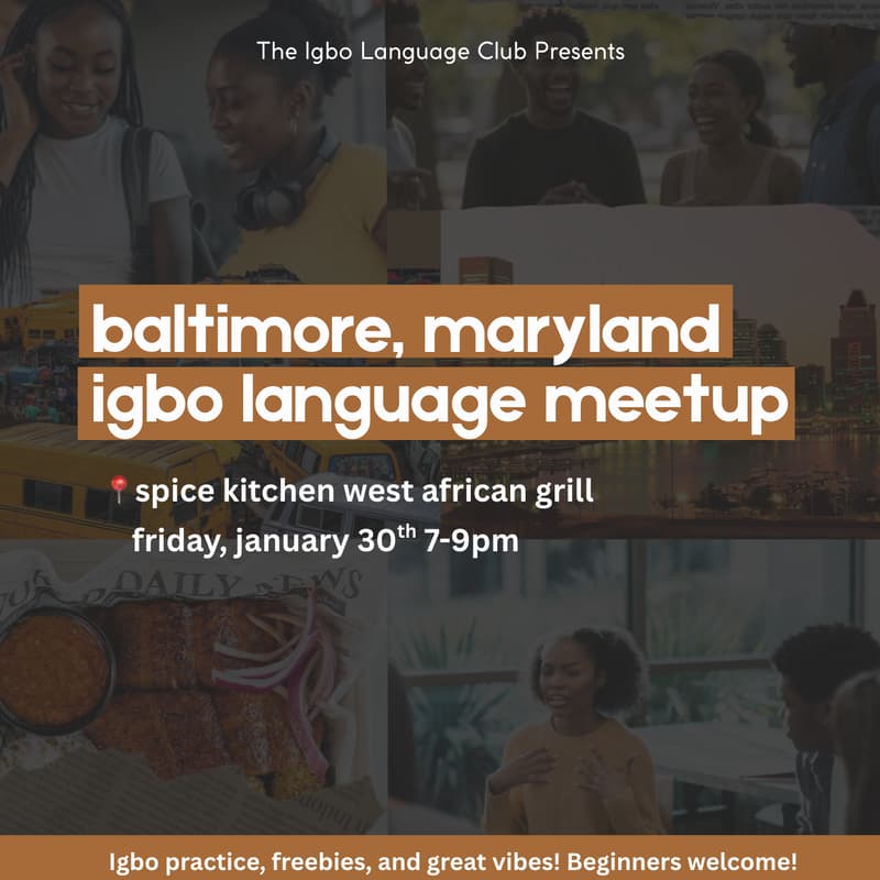 Cover Image for Baltimore, Maryland Igbo Language Club Meetup