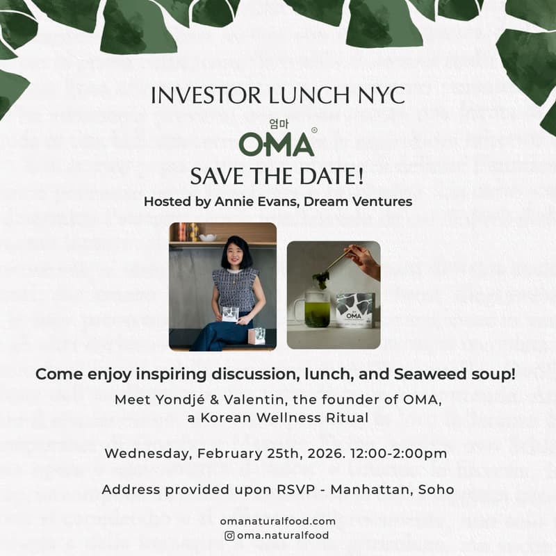 Cover Image for Wellness Lunch w/ Oma | Hosted by Dream Ventures