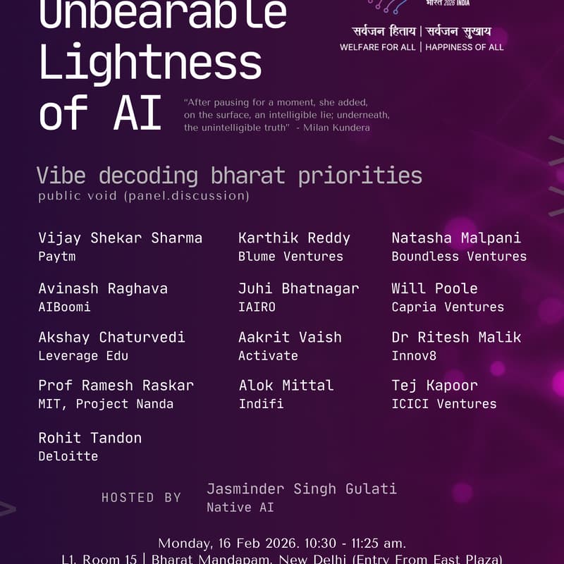 Cover Image for The AI of Bharat: India AI Impact Summit 2026 x Native AI
