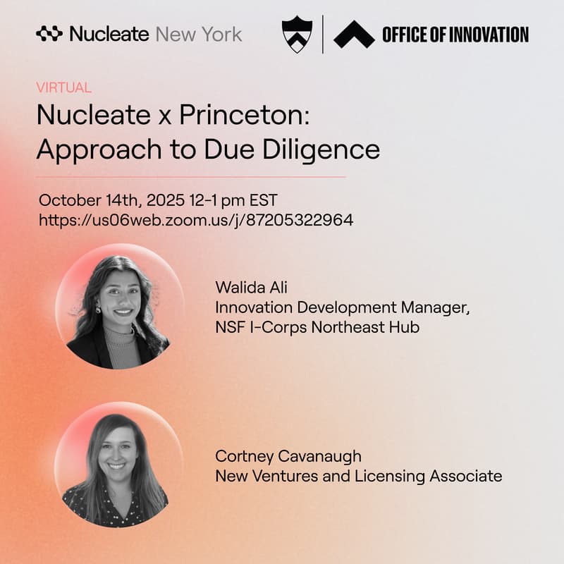 Cover Image for Nucleate NY x Princeton: Approach to Due Diligence