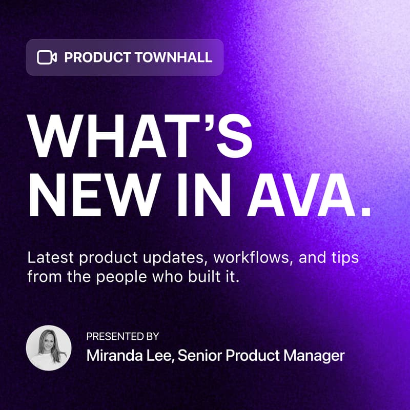 Cover Image for AVA Product Townhall — April Edition